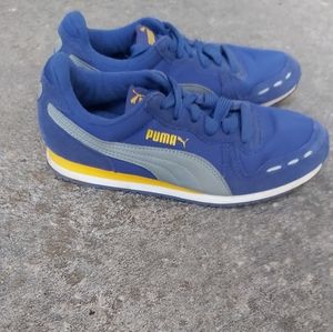 Blue and yellow puma